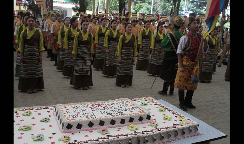 Dharamsala: Tibetan spiritual leader the Dalai Lama's birthday celebrations underway in Dharamsala on July 6, 2018. (Photo: IANS)