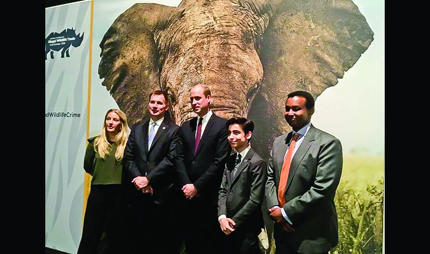 Ellie Goulding, UK Foreign Secretary Jeremy Hunt, The Duke of Cambridge, Aidan Gallagher and Rageh Omaar