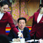 Communist Party Secretary of Tibet Autonomous Region Wu Yingjie attends a news conference during the National People’s Congress (NPC) in Beijing