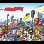 An illustration by the comic-book artist Abhijeet Kinni, who has worked with Tinkle and has created series like Angry Maushi, Fanboys and Butterfingers.