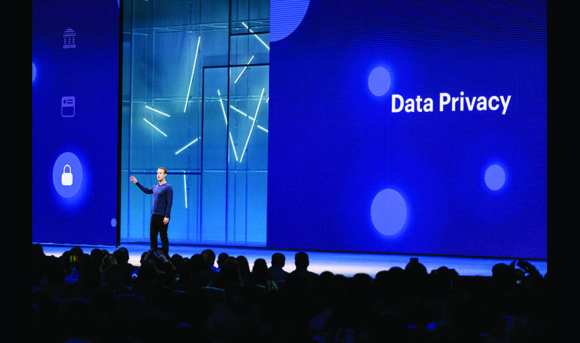 Mark Zuckerberg, Facebook’s chief executive, speaks at F8, the company’s annual developer conference in San Jose, Calif., May 1, 2018. (Jason Henry/The New York Times)