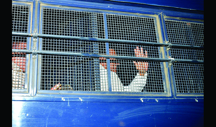 New Delhi: Former Union Minister P. Chidambaram who was arrested by the CBI in the INX Media case last month and had undergone interrogation, being taken to Tihar Jail after a court sent him to 14 days judicial custody in the case, in New Delhi on Sep 5,