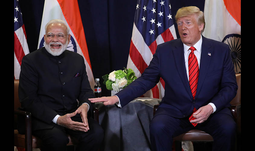 U.S. President Trump meets with India's Prime Minister Modi on sidelines of U.N. General Assembly in New York City