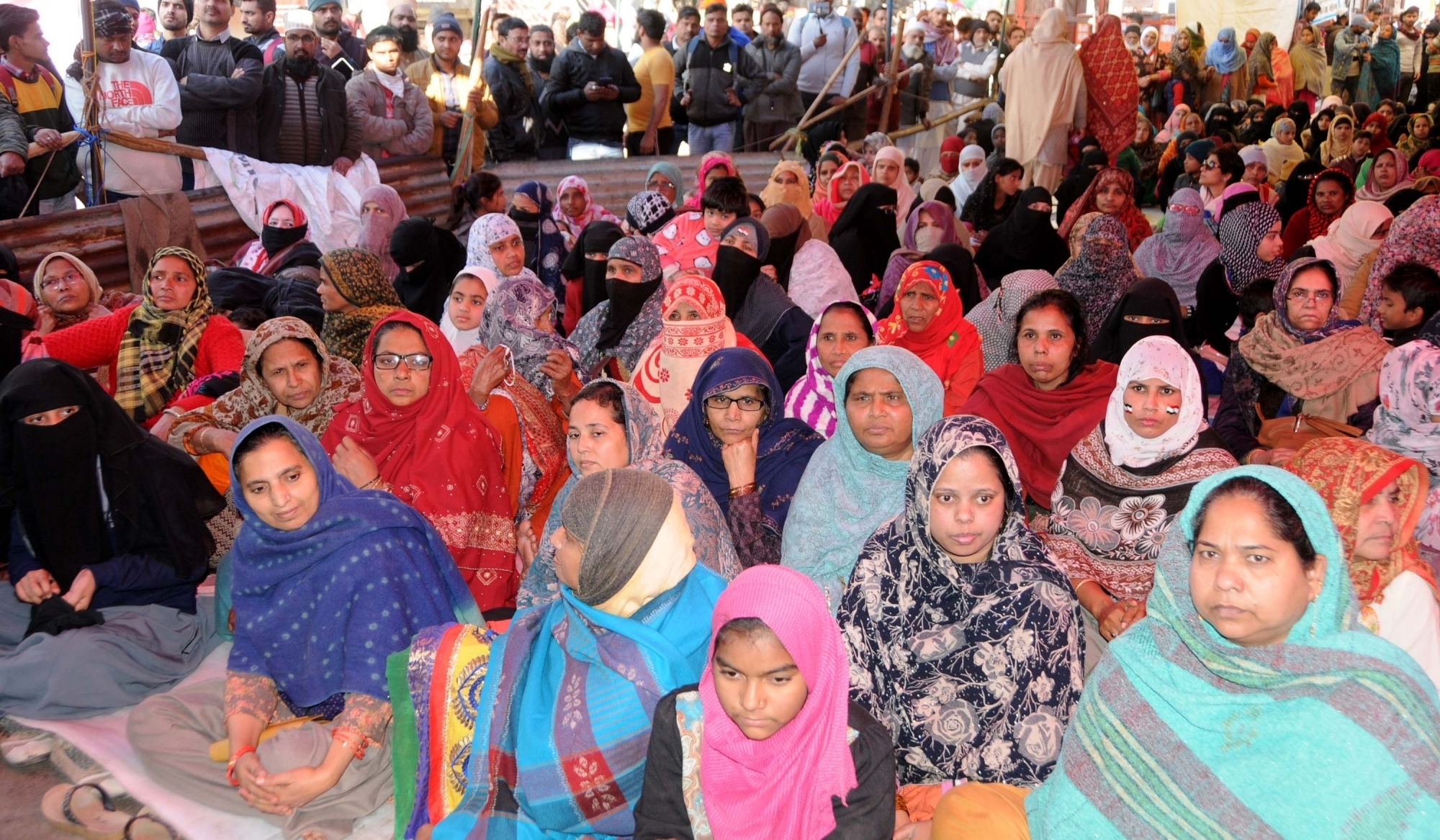 New Delhi: Muslim women stage a sit-in demonstration against the Citizenship Amendment Act (CAA) 2019, National Population Register (NPR) and the National Register of Citizens (NRC) at Shaheen Bagh in New Delhi on Jan 24, 2020. (Photo: IANS)