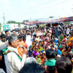 Amaravati: TDP President N. Chandrababu Naidu addresses a gathering of farmers during their agitation demanding continuation of Amaravati as Andhra Pradesh capital, in Amaravati on Jan 1, 2020. Naidu abstained from celebrating New year and met farmers, ex