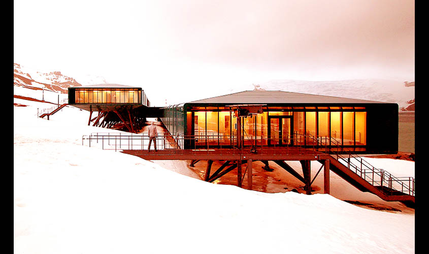 Brazil’s Comandante Ferraz Research Station, opening this month, sits on the tip of the Antarctic Peninsula and will be devoted to studying climate change. (Estudio 41 via The New York Times)