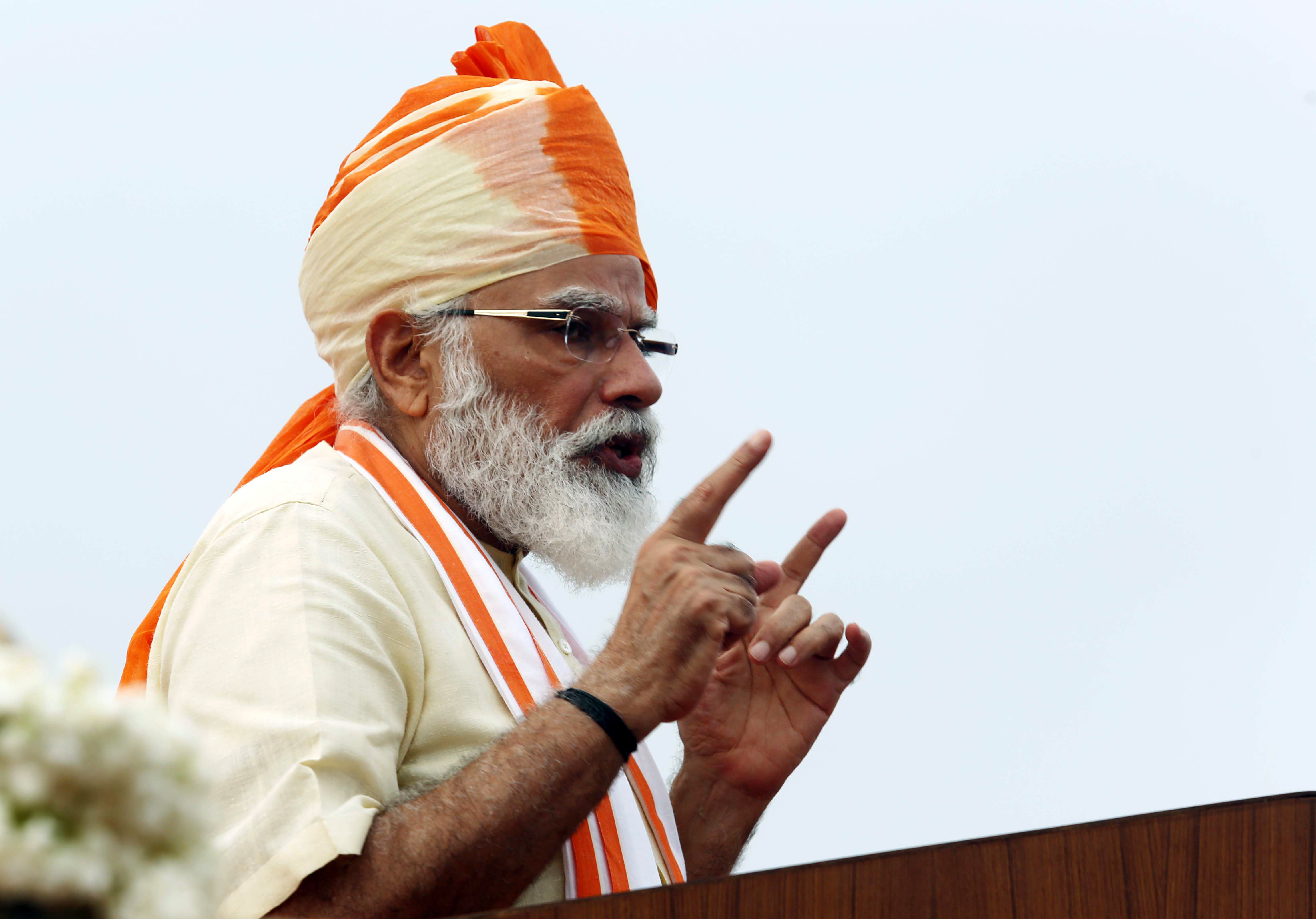 Prime Minister Narendra Modi addressing the Nation on the occasion of 74th Independence Day