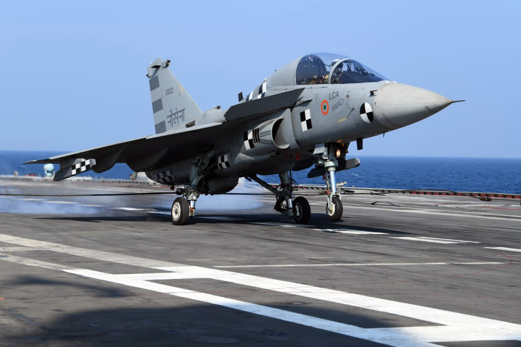Light Combat Aircraft (LCA) Navy during its successful landing