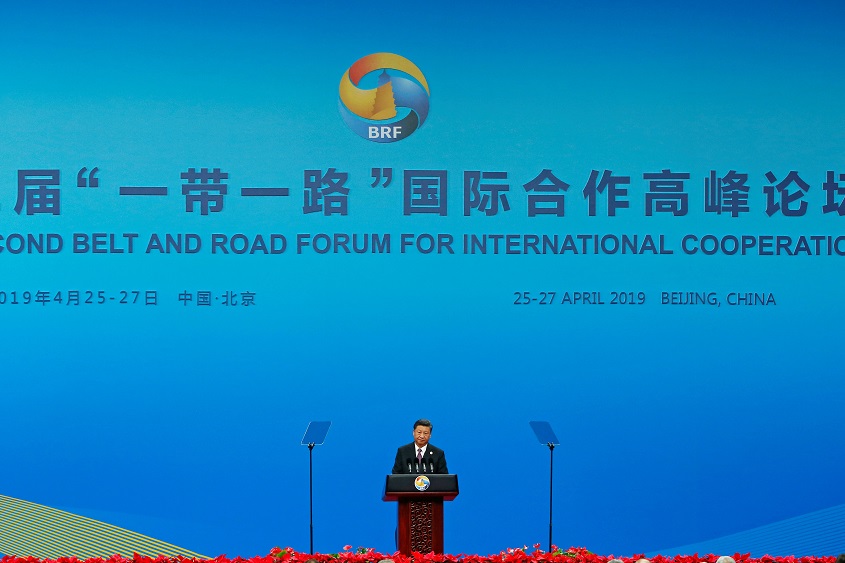 Chinese President Xi Jinping attends the opening ceremony for the second Belt and Road Forum in Beijing