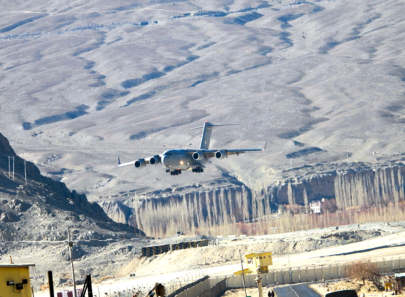 Indian Air Force C-17 Globemaster aircraft seen flying