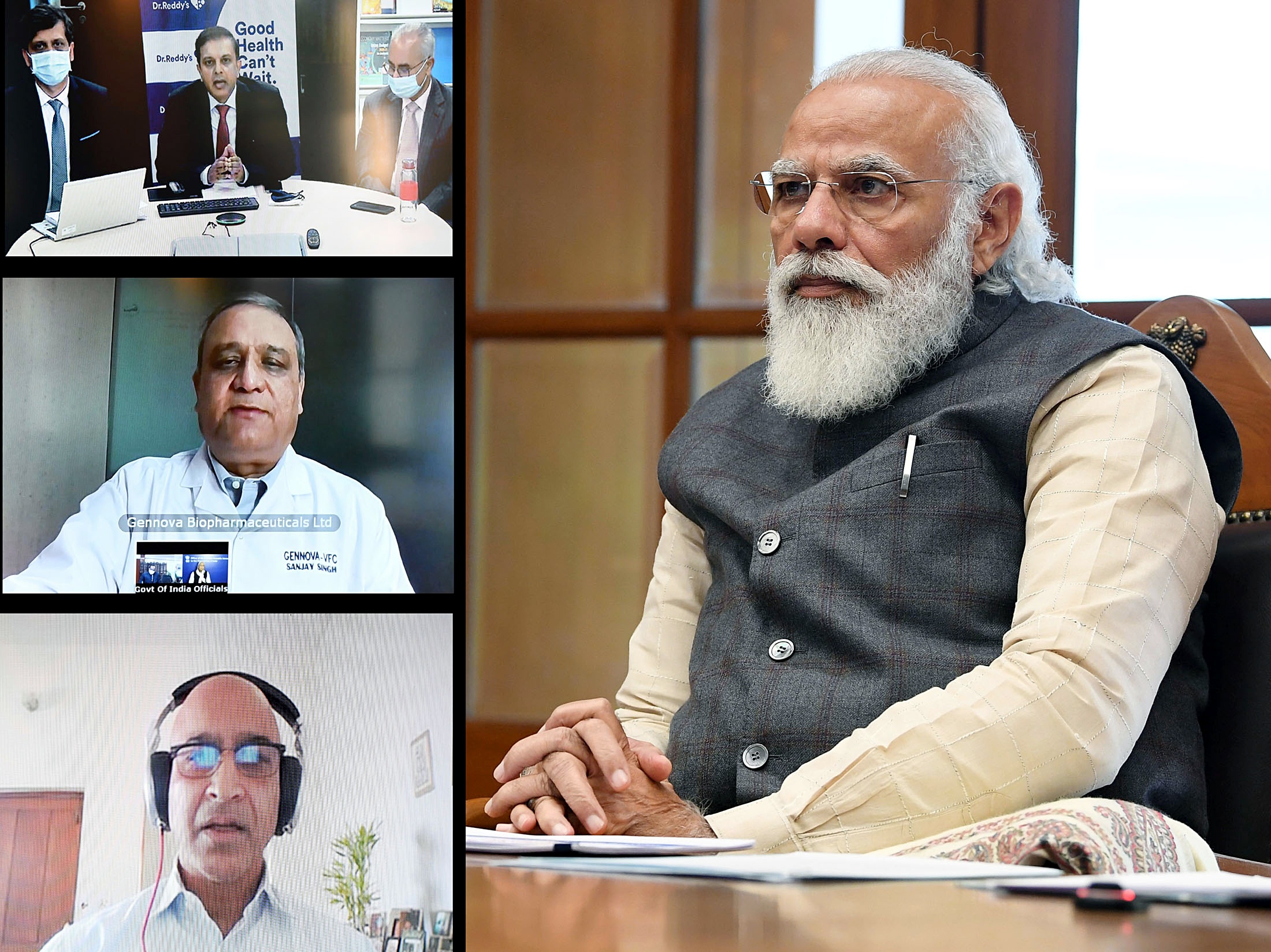 Prime Minister Narendra Modi holds virtual meetings