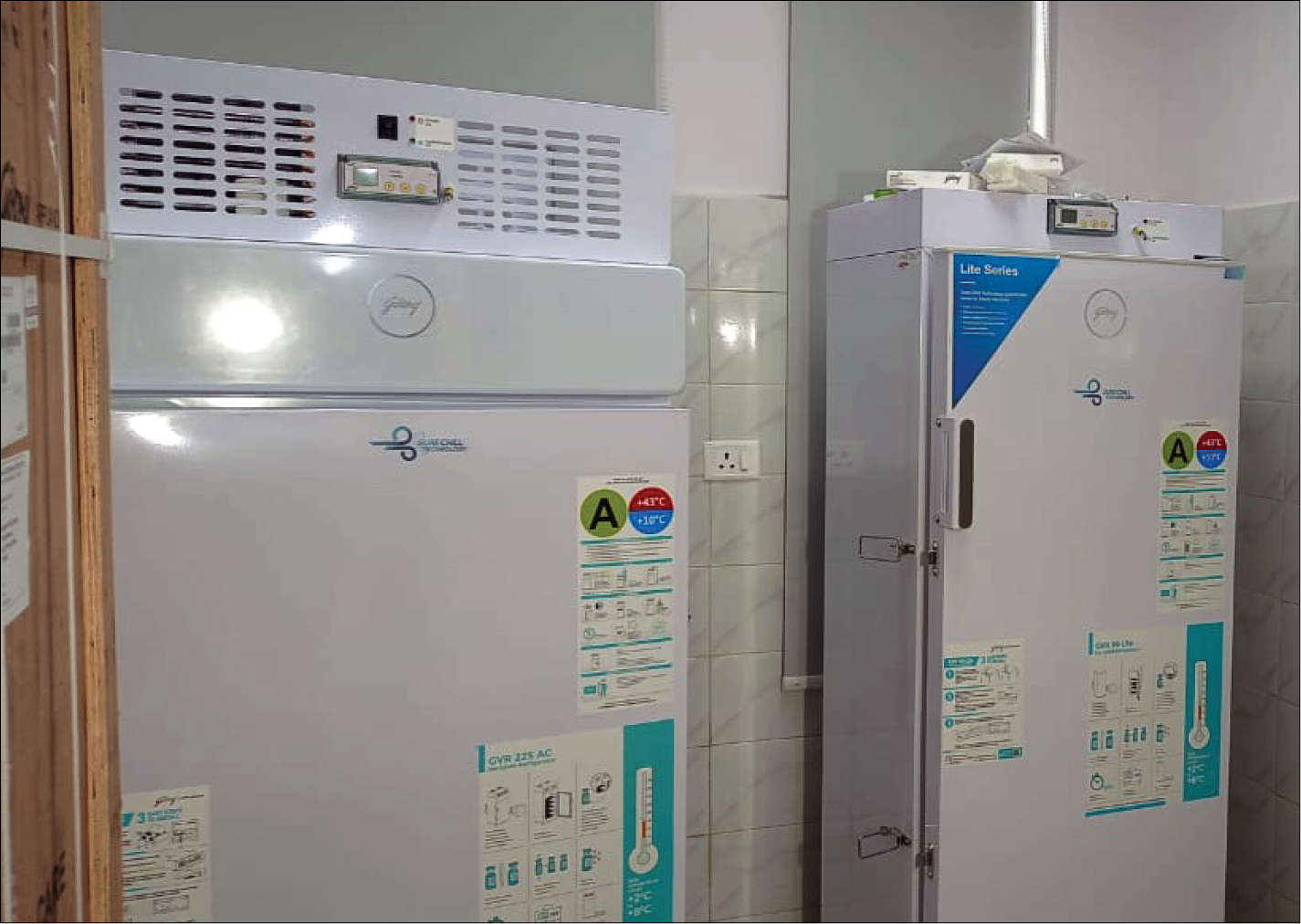 Refrigerators are being installed at Rajiv Gandhi Super Speciality Hospital for the storage of Covid-19 vaccine in New Delhi on Wednesday. ANI Refrigerators are being installed at Rajiv Gandhi Super Speciality Hospital for the storage of Covid-19 vaccine in New Delhi on Wednesday. ANI