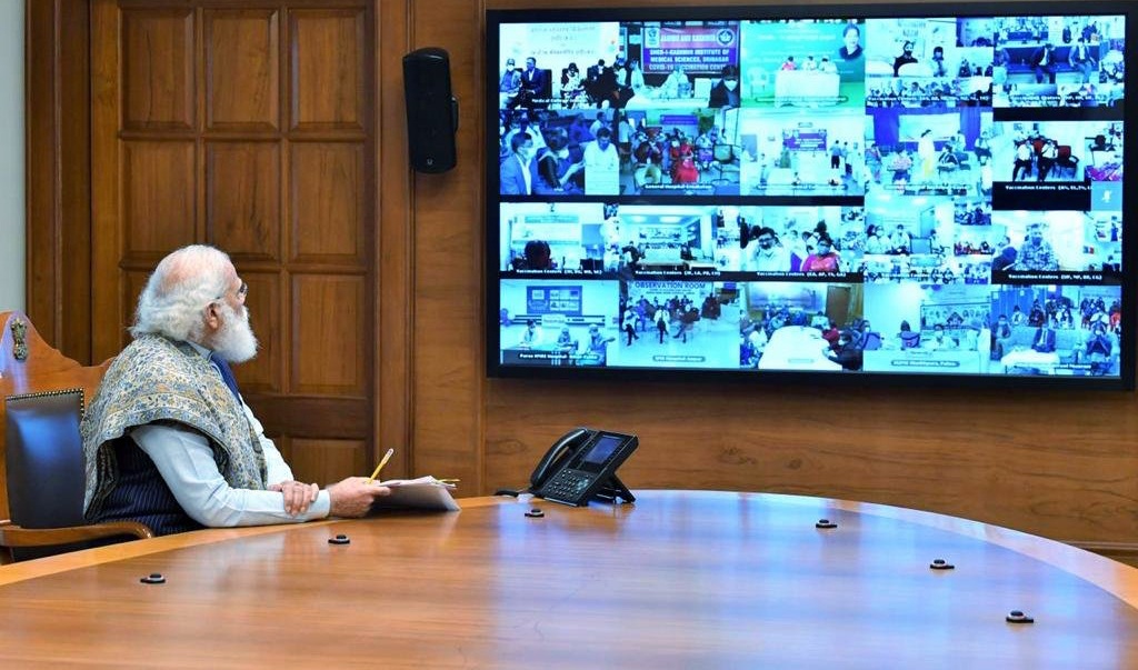 Prime Minister Narendra Modi monitoring the vaccination process and taking updates on a real-time basis from centres across the country,