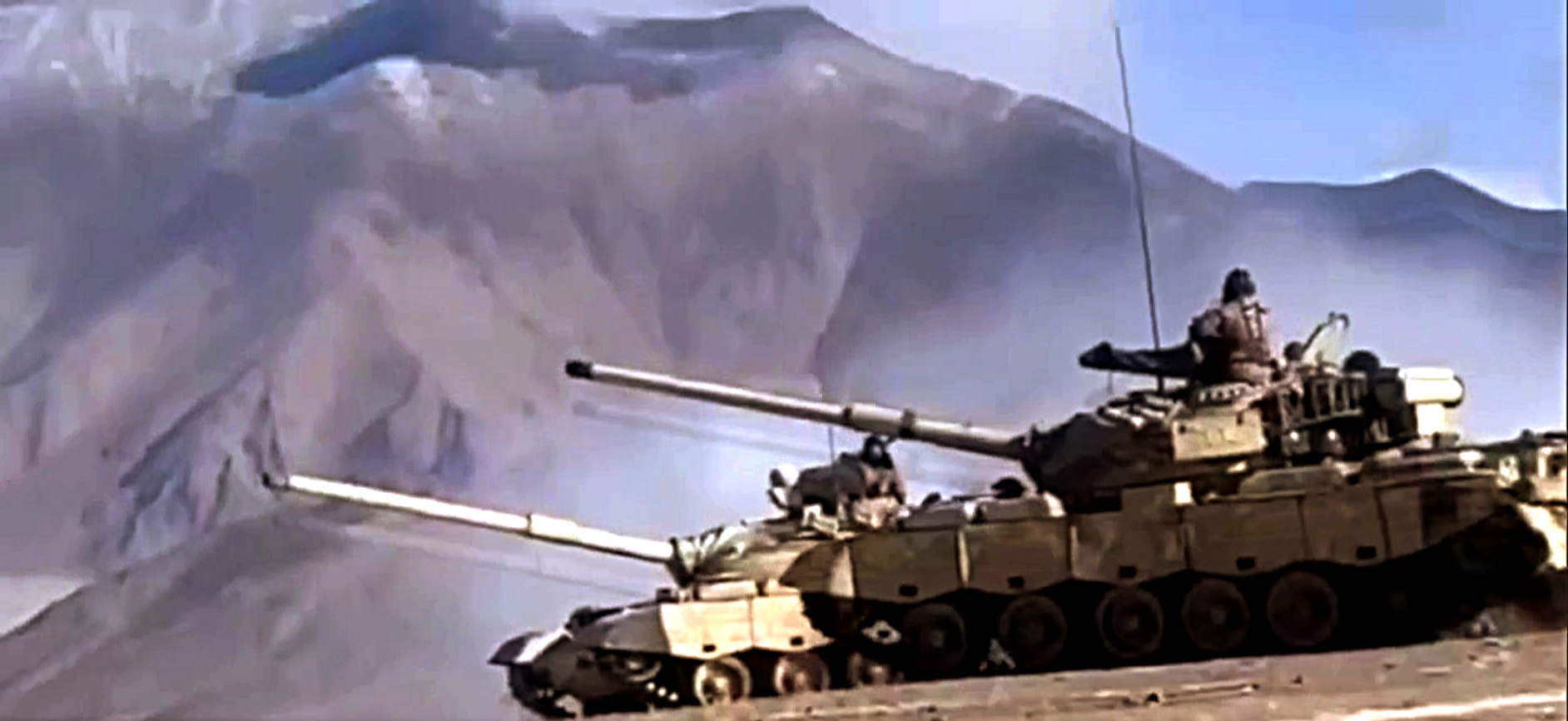 Second People's Liberation Army (PLA's) tank disengaging