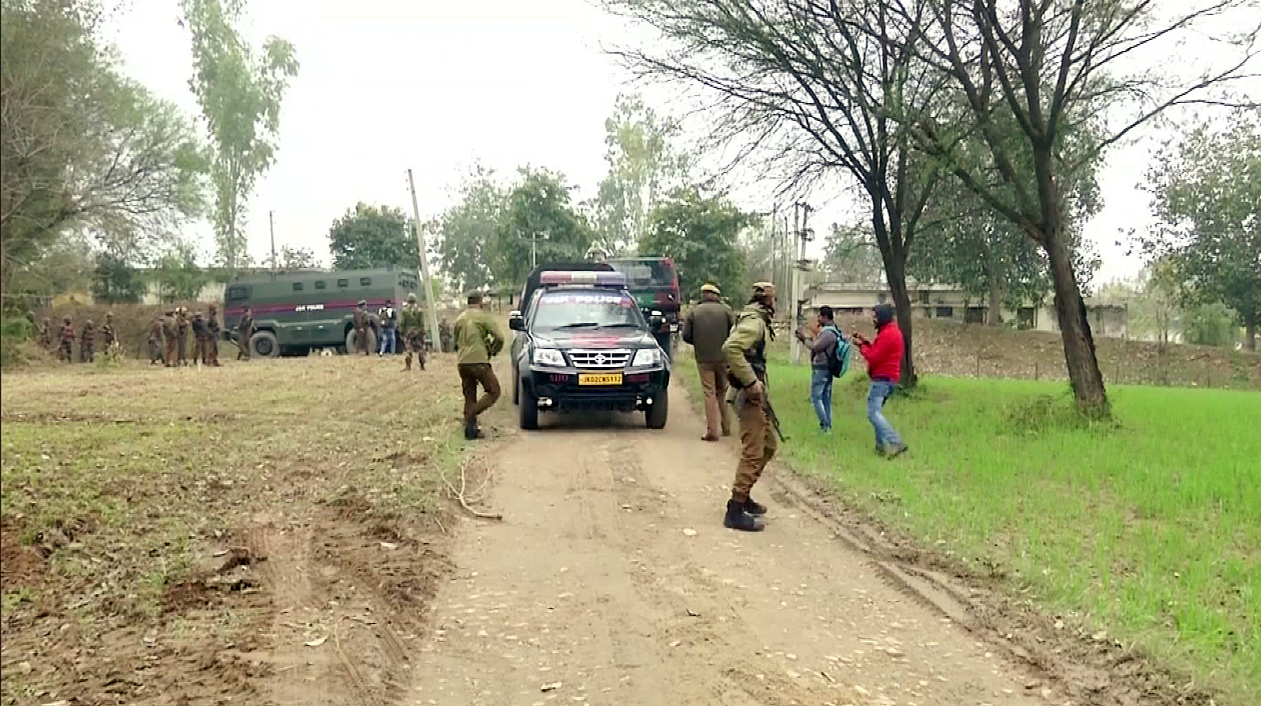 security personnel at the spot where tunnel detected along IB in Hiranagar