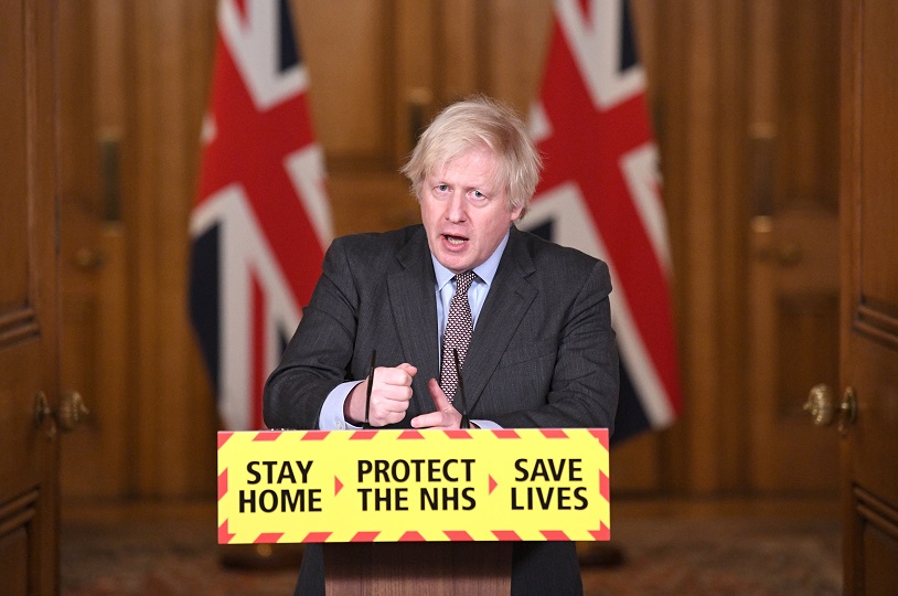 Coronavirus disease (COVID-19) pandemic briefing at Downing Street