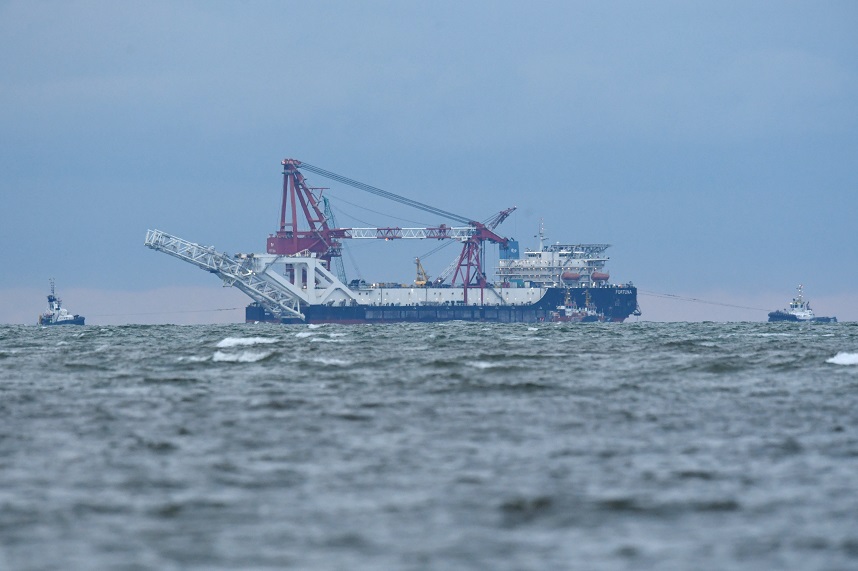The Russian pipe-laying ship