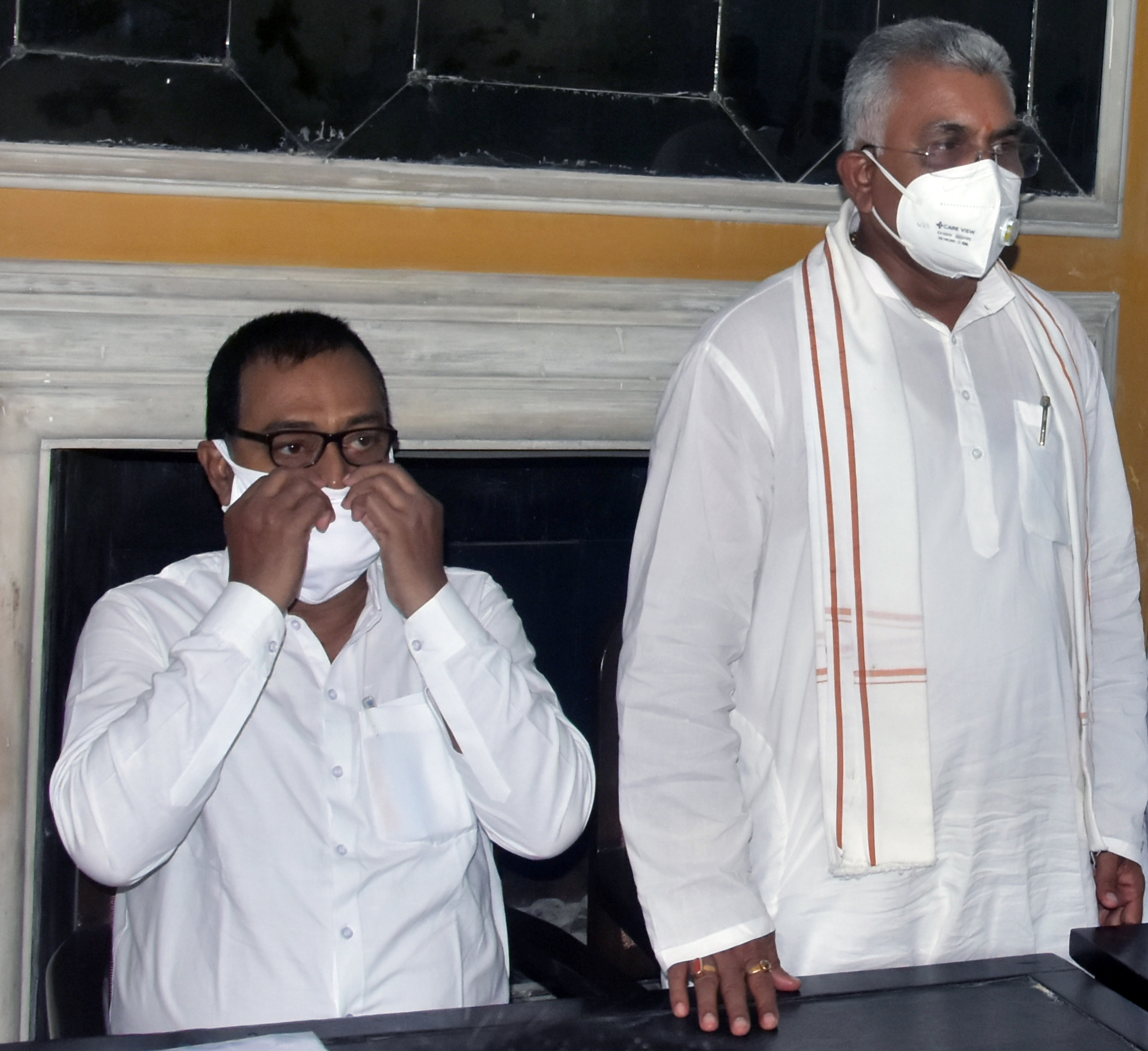 BJP state president Dilip Ghosh during a legislative party meeting