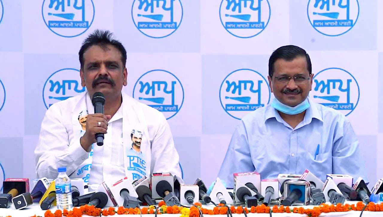 Former IG Kunwar Vijay Pratap addresses as he joins Aam Aadmi Party