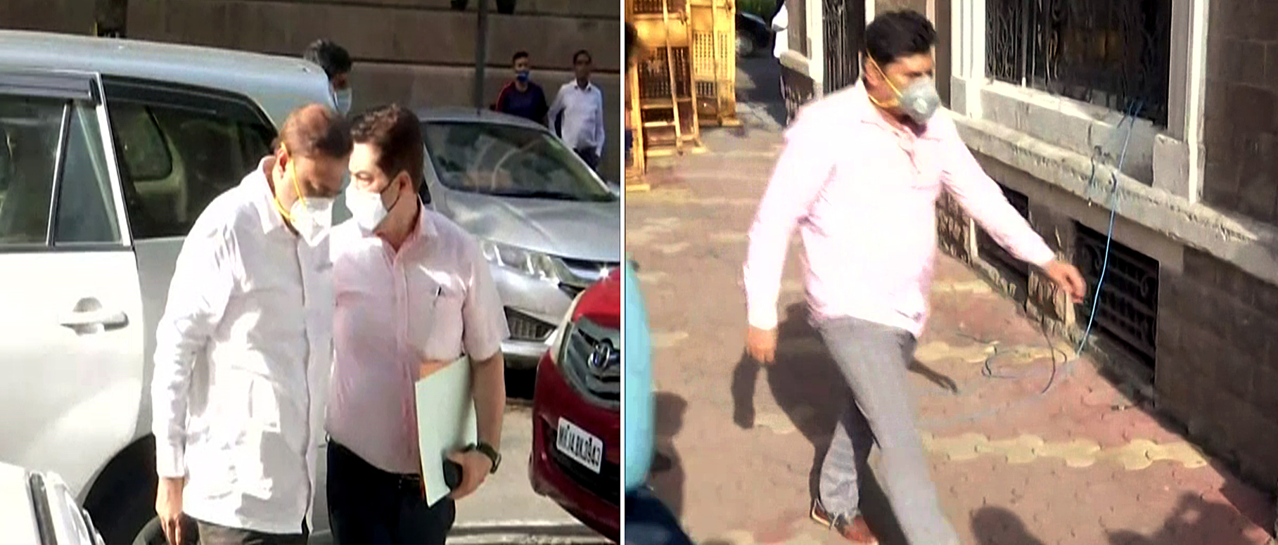 Former Maharashtra Home Minister Anil Deshmukh's aides Kundan Shinde and Sanjeev Palande brought to ED office