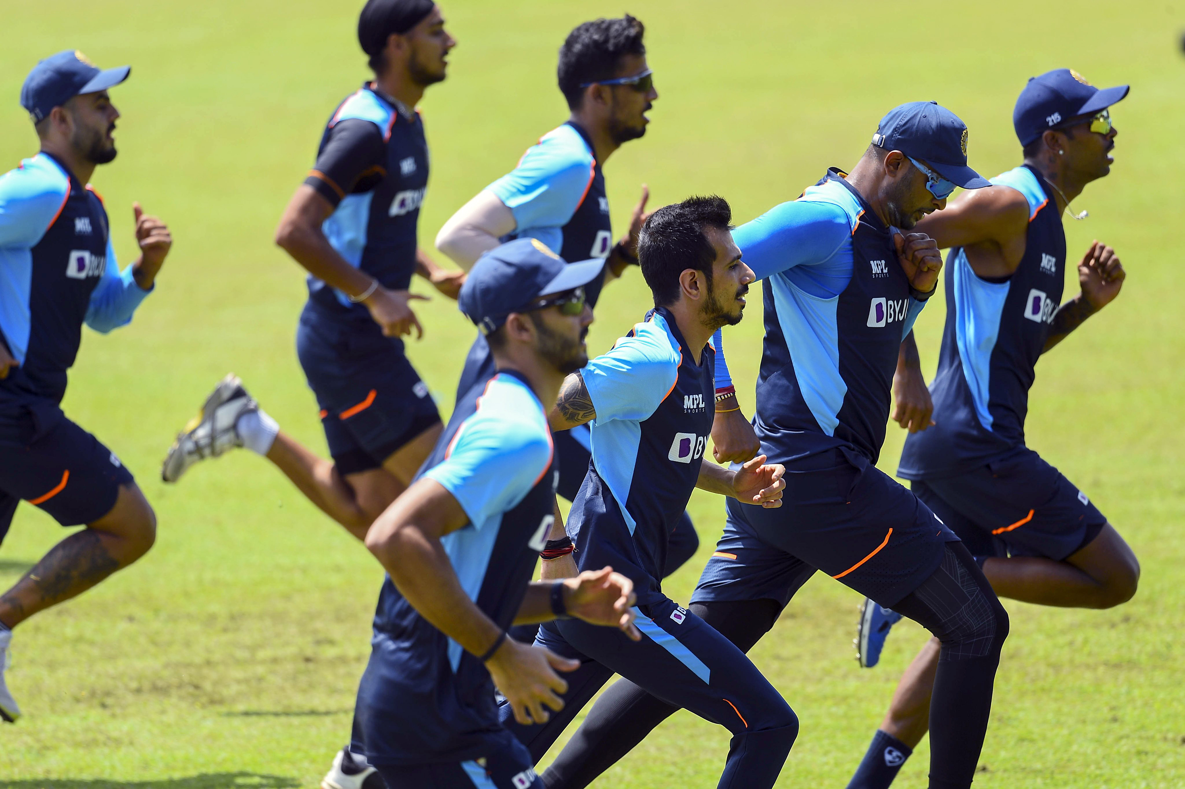 Indian players during a training session