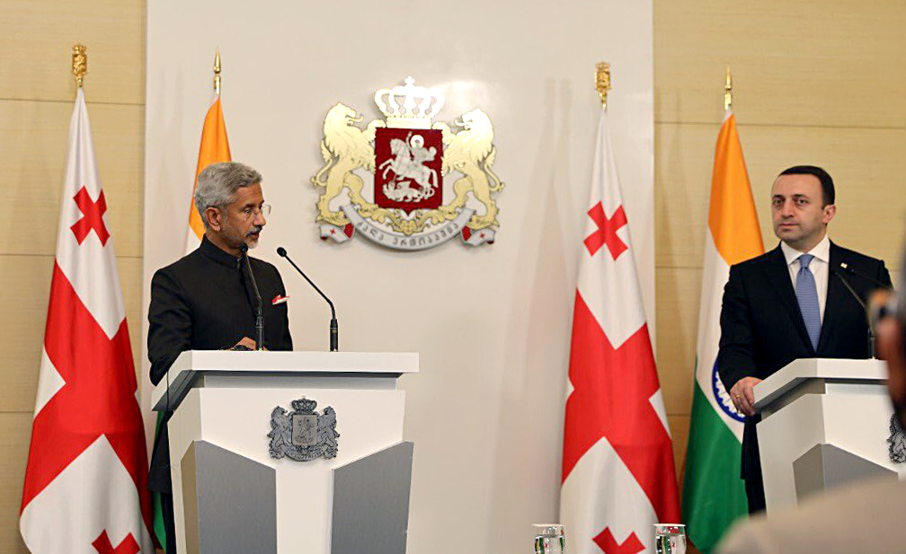 External Affairs Minister Dr. S Jaishankar addresses at the Joint Press Conference with PM of Georgia Irakli Garibashvili