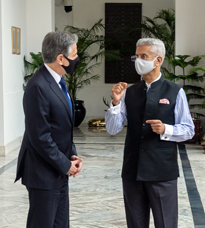 External Affairs Minister S Jaishankar and US Secretary of State Antony Blinken at Hyderabad House,