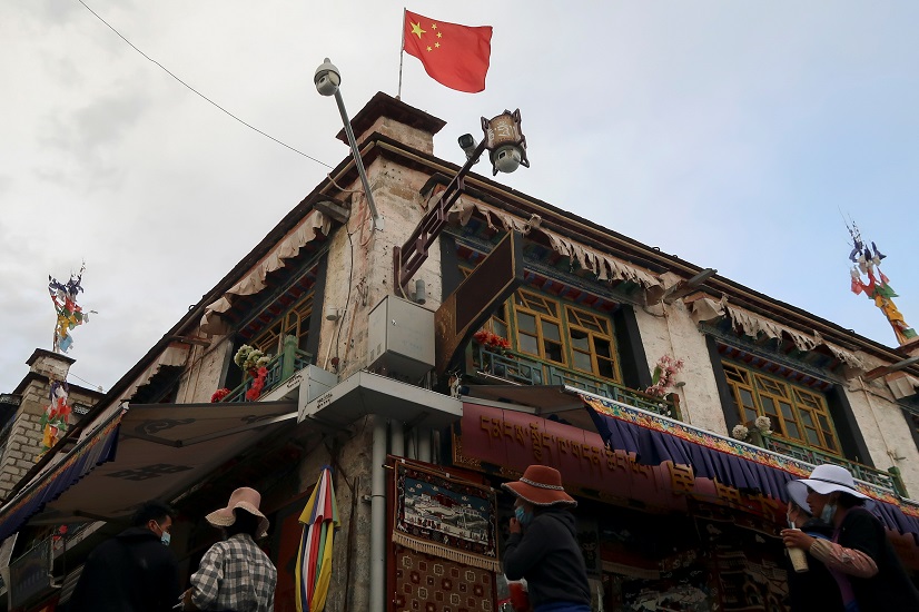 Jokhang Temple during a government-organised media tour to Lhasa
