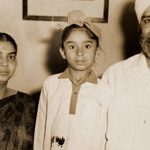 Young Navjot Singh Sidhu with his parents