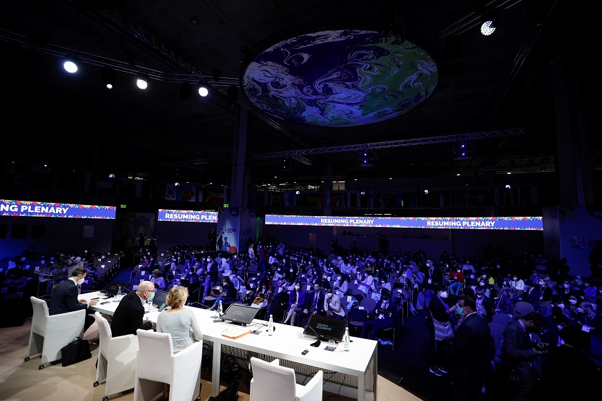 Young activists attend the Youth4Climate pre-COP26 conference in Milan