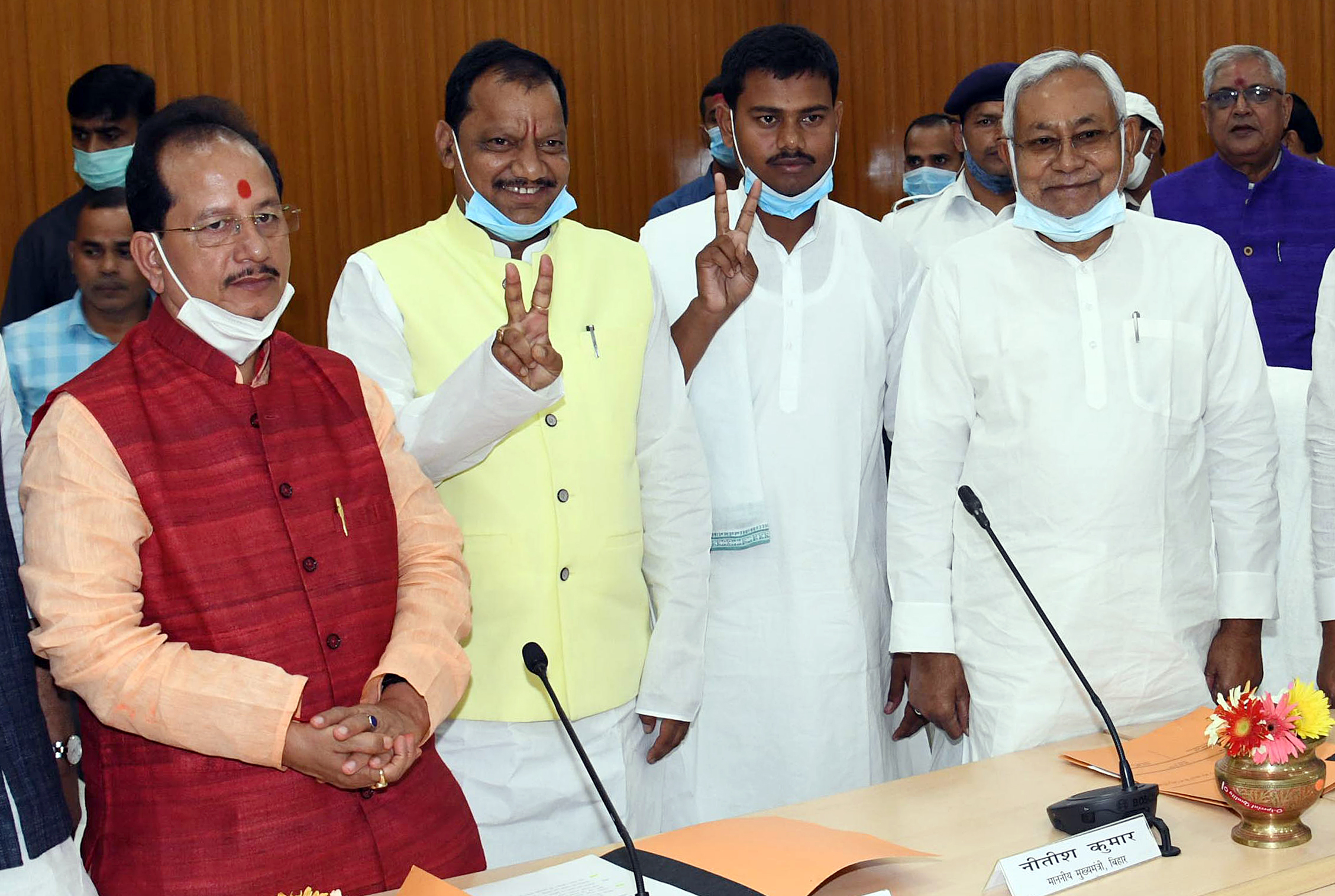Bihar Chief Minister Nitish Kumar during the oath-taking ceremony