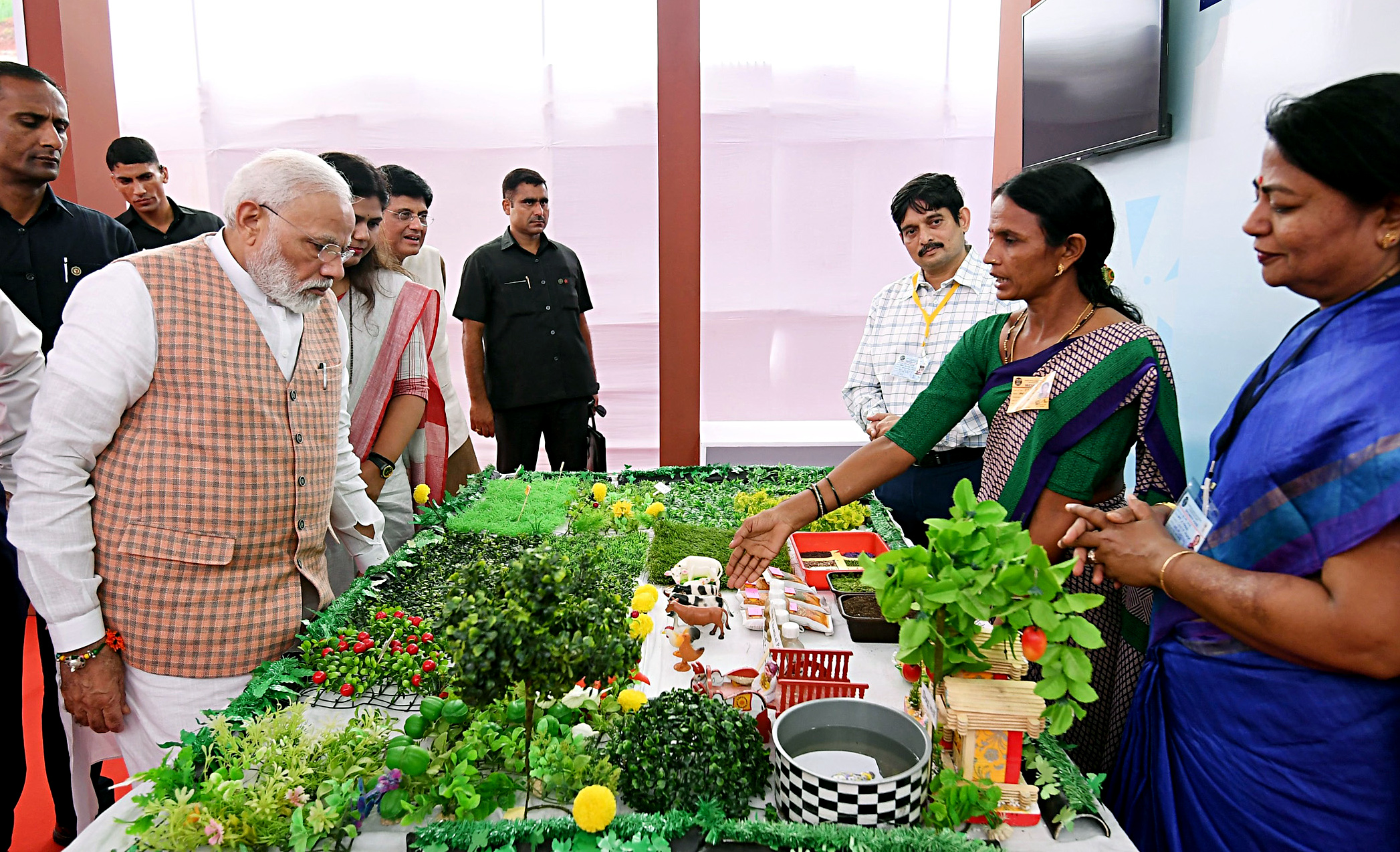 Prime Minister Narendra Modi during a state-level Mahila Saksham Melava or Empowered Women Meet of Self Help Groups