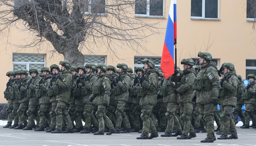 Ceremony marking the beginning of the withdrawal of the CSTO peacekeeping troops from Kazakhstan, in Almaty