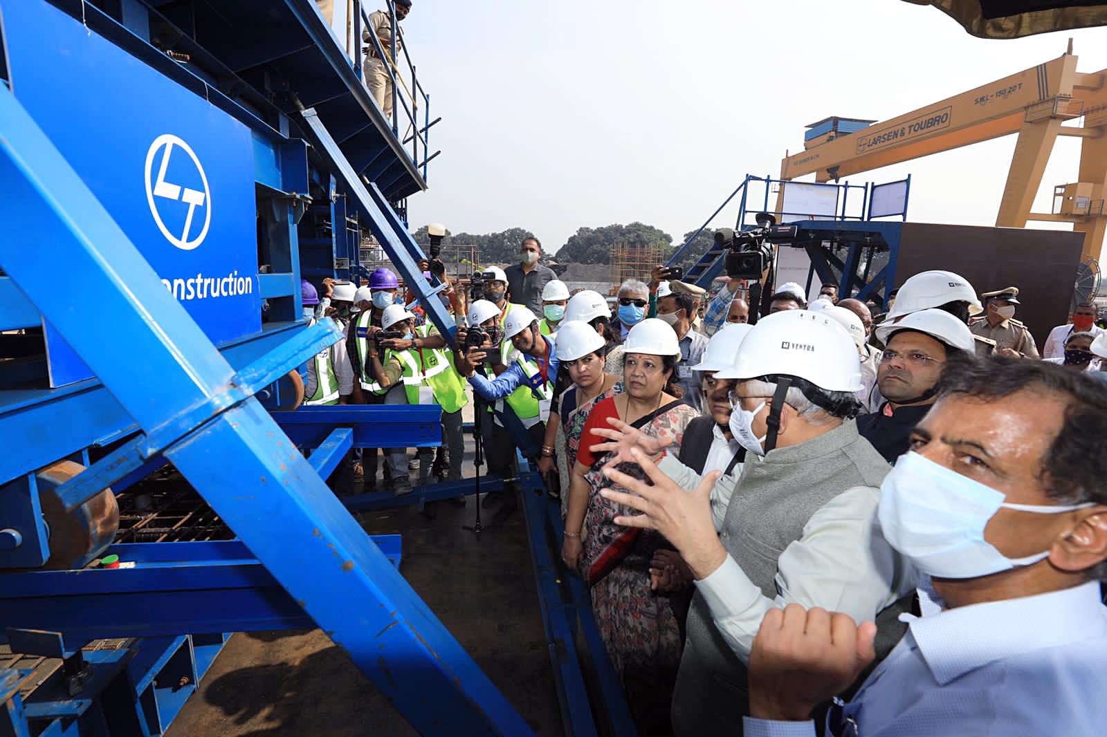 Bhupendra Patel visits the National High-Speed Rail-C3 project bullet train site