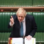 Britain’s Prime Minister Boris Johnson speaks during a parliament session, amid the coronavirus disease (COVID-19) outbreak