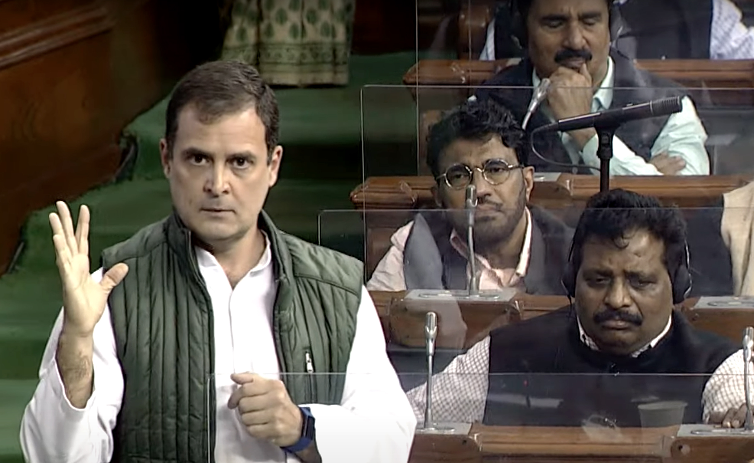 Congress MP Rahul Gandhi speaks in Lok Sabha