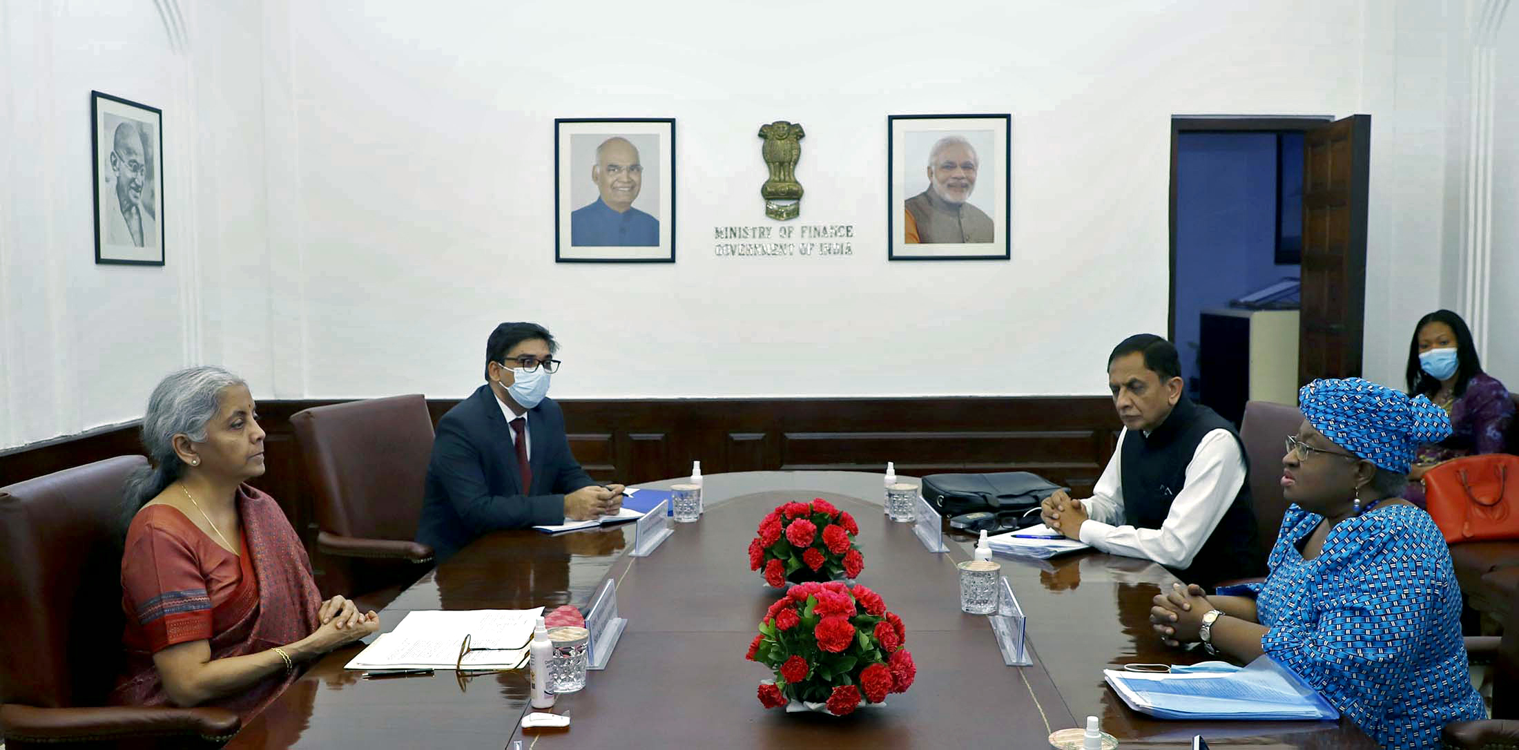 Director-General WTO, Ngozi Okonjo-Iweala meeting the Union Minister Nirmala Sitharaman