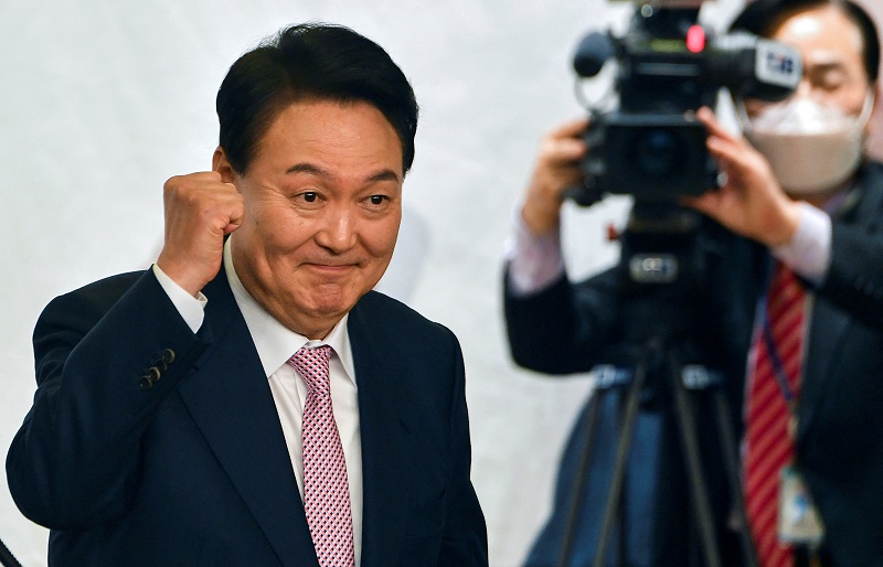South Korea's President-elect Yoon Suk-yeol's election camp disbanding in Seoul