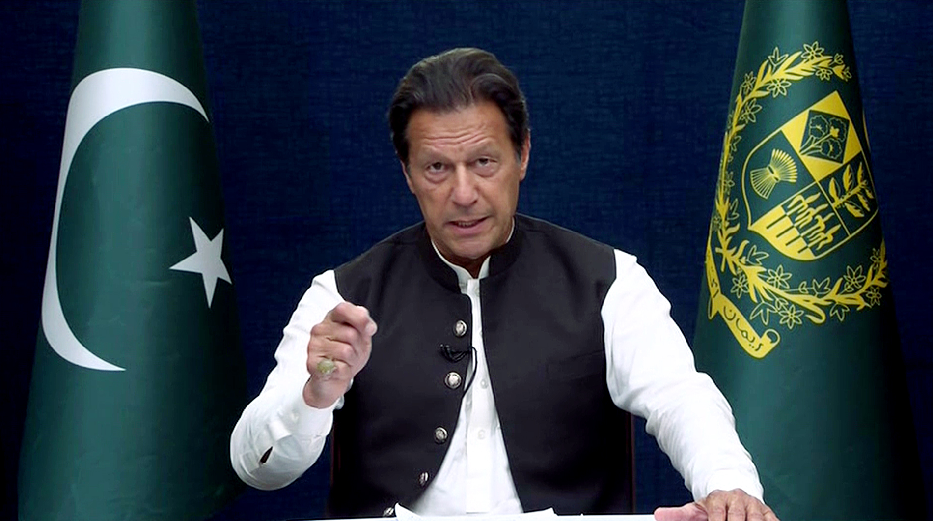 Pakistan Prime Minister Imran Khan addresses nation,