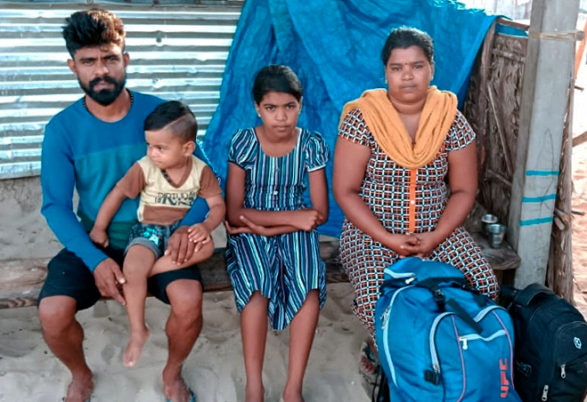 Family of four arrive in Dhanushkodi by boat as refugees from Sri Lanka