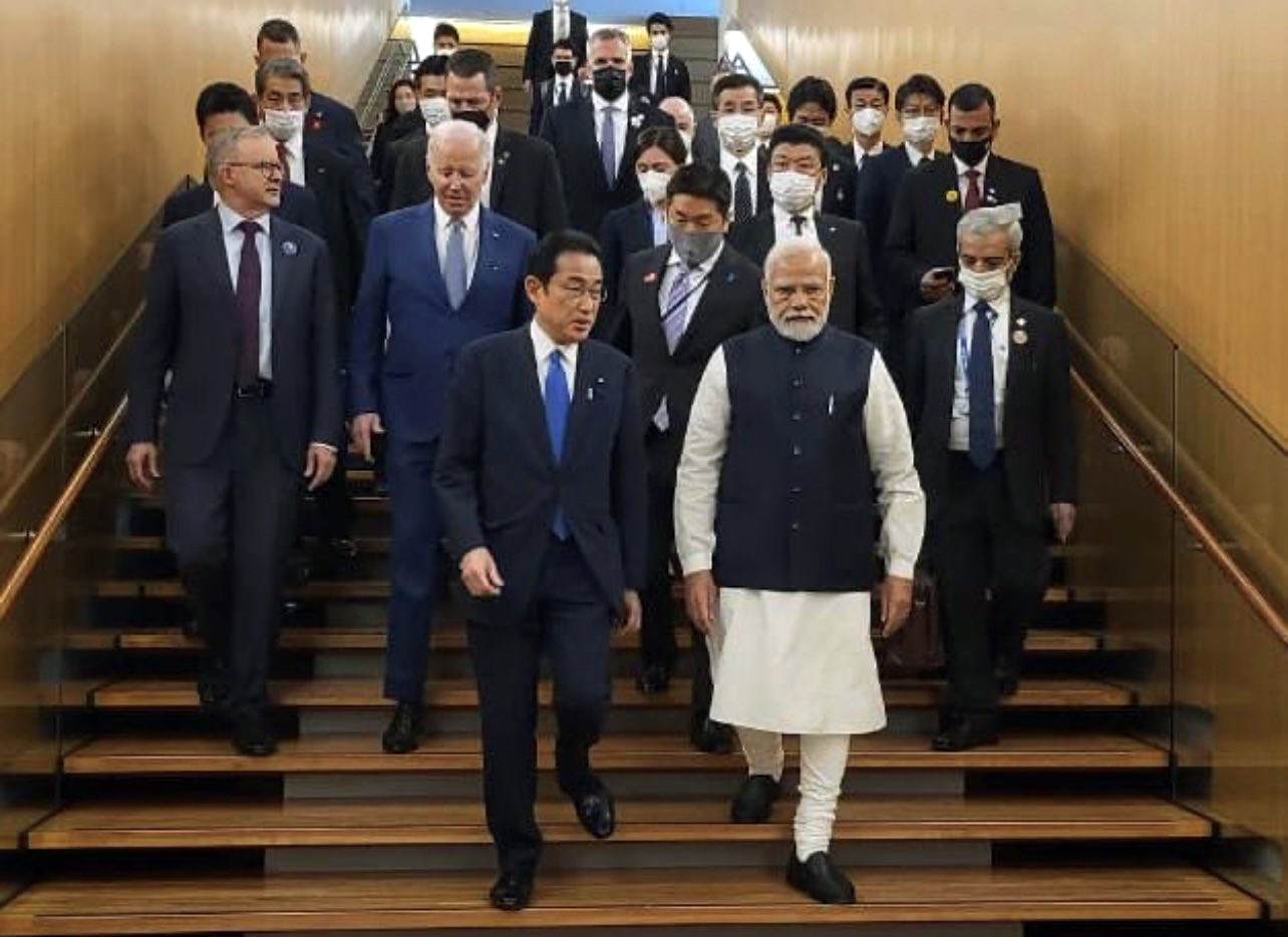 Prime Minister Narendra Modi with U.S. President Joe Biden, Japan's Prime Minister Fumio Kishida and Australia's Prime Minister Anthony Albanese at Quad Summit