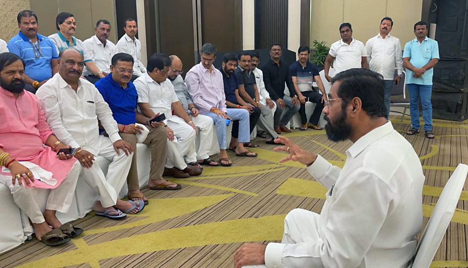 Rebel Maharashtra Shiv Sena MLAs unanimously chose Eknath Shinde as their leader