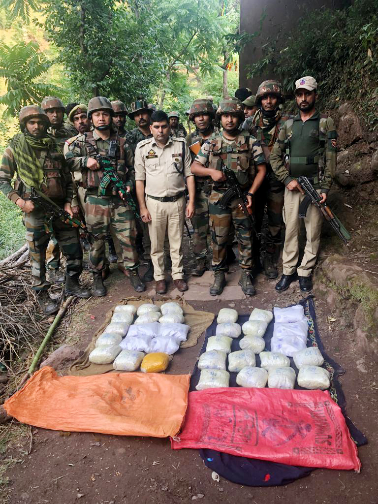 A joint operation by Indian Army and J&K Police in Poonch from May 25-28 led to recovery of approximately 44 Kg of narcotics near LOC.