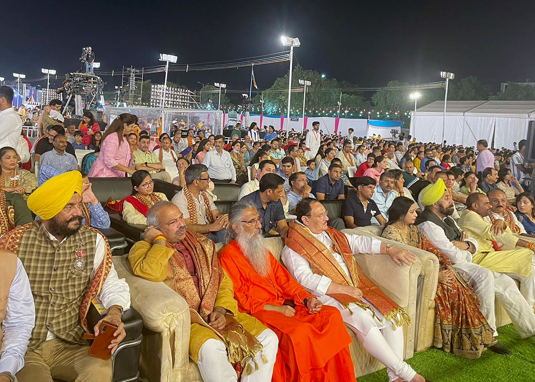 BJP national president JP Nadda attends a Janmashtami programme