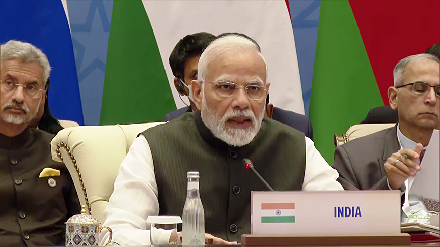 Narendra Modi at the 22nd Meeting of the Council Heads of State of SCO