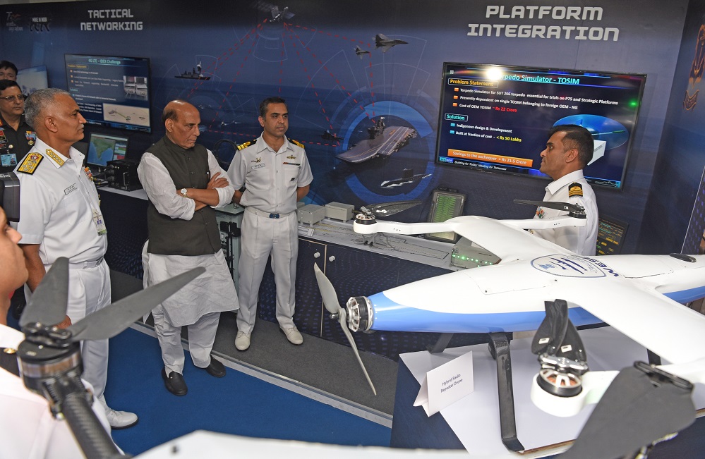 Rajnath Singh during the Naval Commanders' Conference