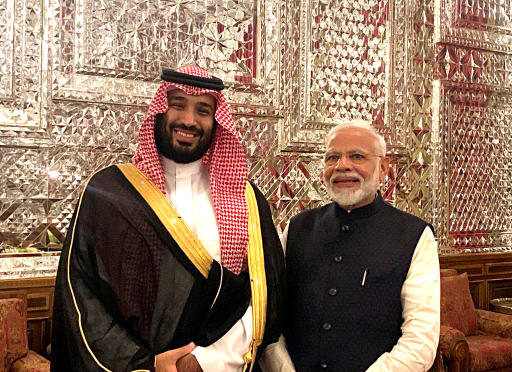 Prime Minister Narendra Modi meets the Crown Prince of Saudi Arabia