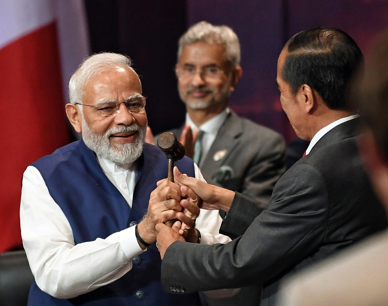 Joko Widodo symbolically handed over the G20 Presidency to PM Narendra Modi at G20 summit