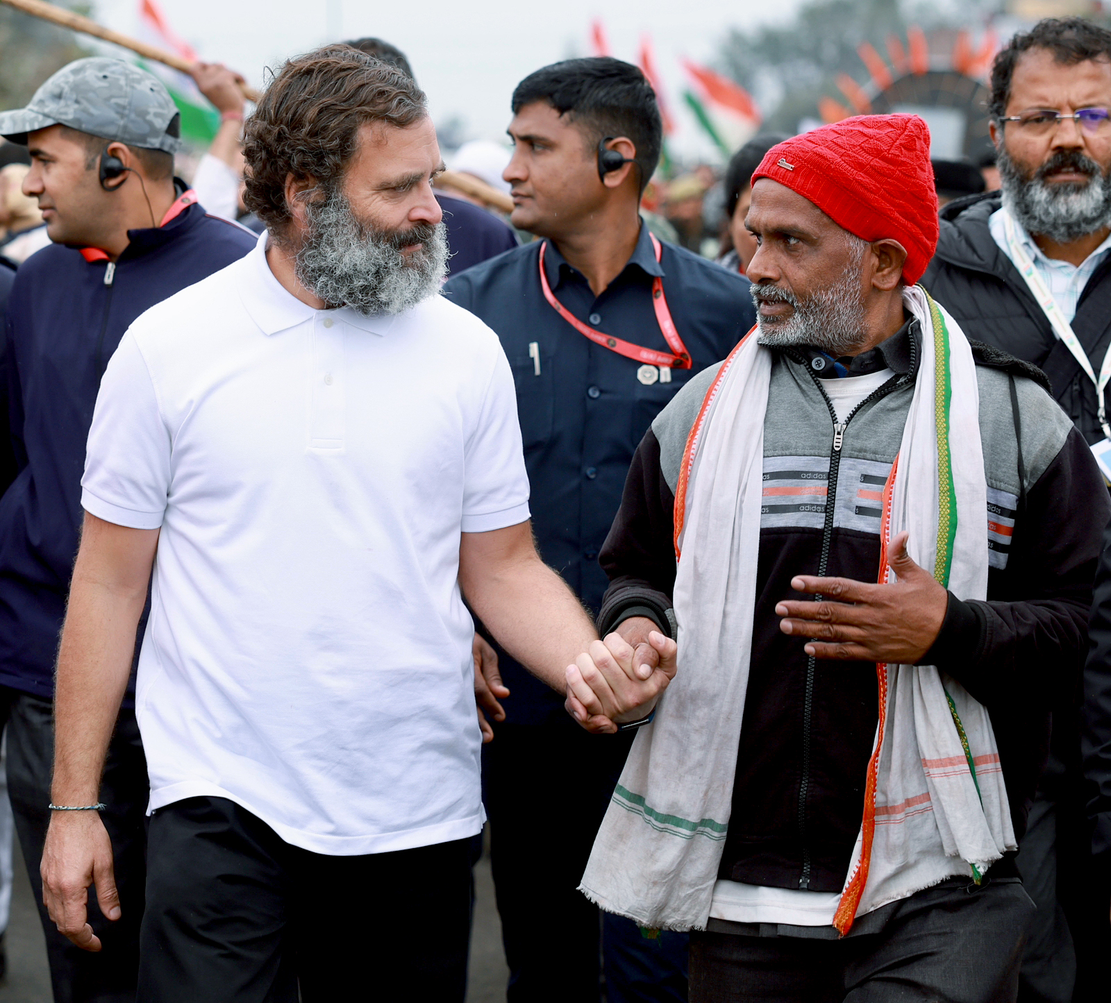 Rahul Gandhi leads the Congress' Bharat Jodo Yatra