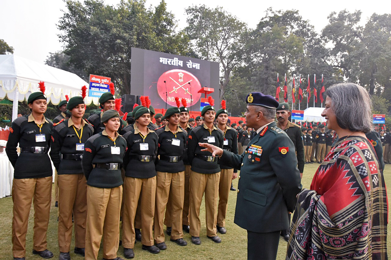 General Manoj Pande meets with the NCC cadets